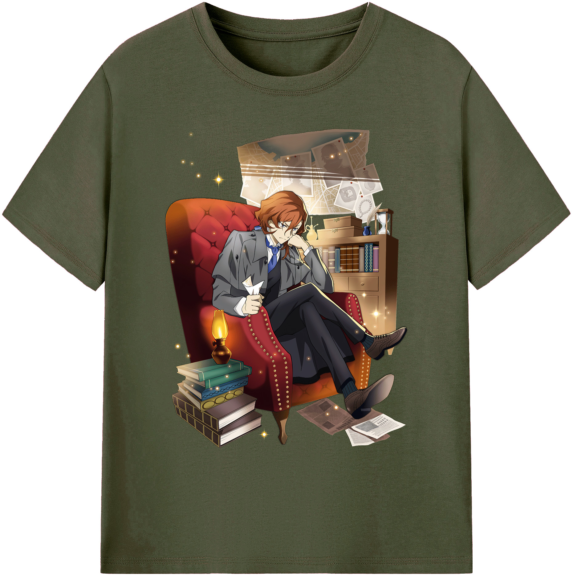（画像用） 文豪ストレイドッグス Bungo Stray Dogs 綿100％ メンズ半袖Tシャツ｜肌触りやわらか＆通気性